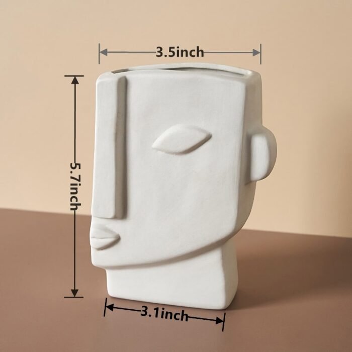 Creative Nordic Ceramic Face Vase - Image 10