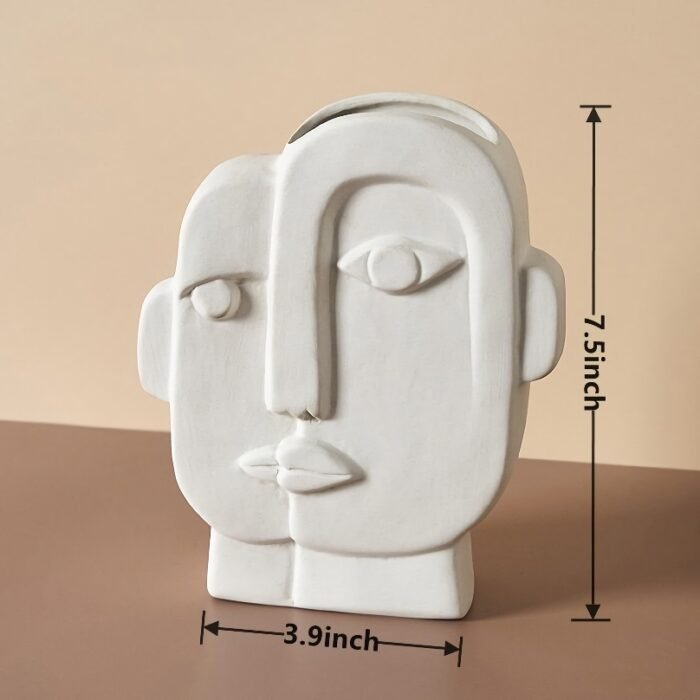 Creative Nordic Ceramic Face Vase - Image 8