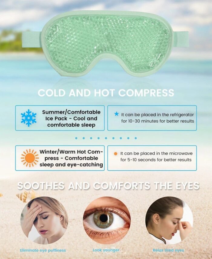 Rejuvenating Gel Ice Eye Mask: Dual-Purpose Hot & Cold Relief for Brighter Eyes - Image 4