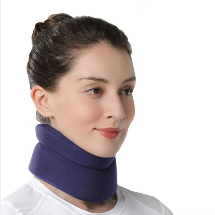 Neck Pain Relief Cervical Collar - Soft Sponge Neck Brace with Adjustable Support and Free Cover