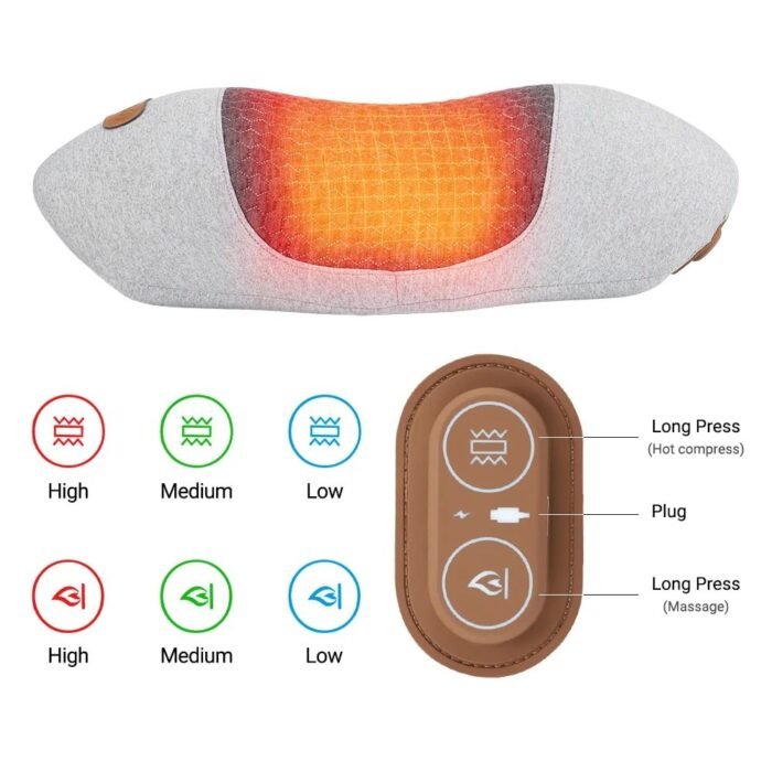 Neck Traction & Massage Pillow: Ergonomic Cervical Spine Relief & Travel Companion - Image 3