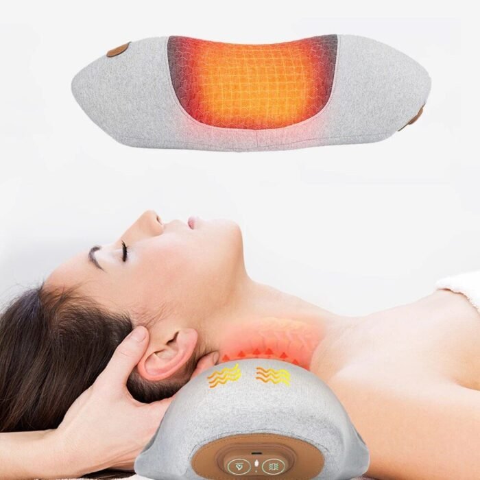 Neck Traction & Massage Pillow: Ergonomic Cervical Spine Relief & Travel Companion - Image 2