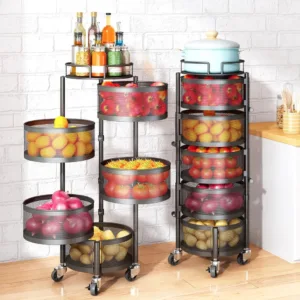 5-Tier Rotating Fruit and Vegetable Basket everkeyllc.com