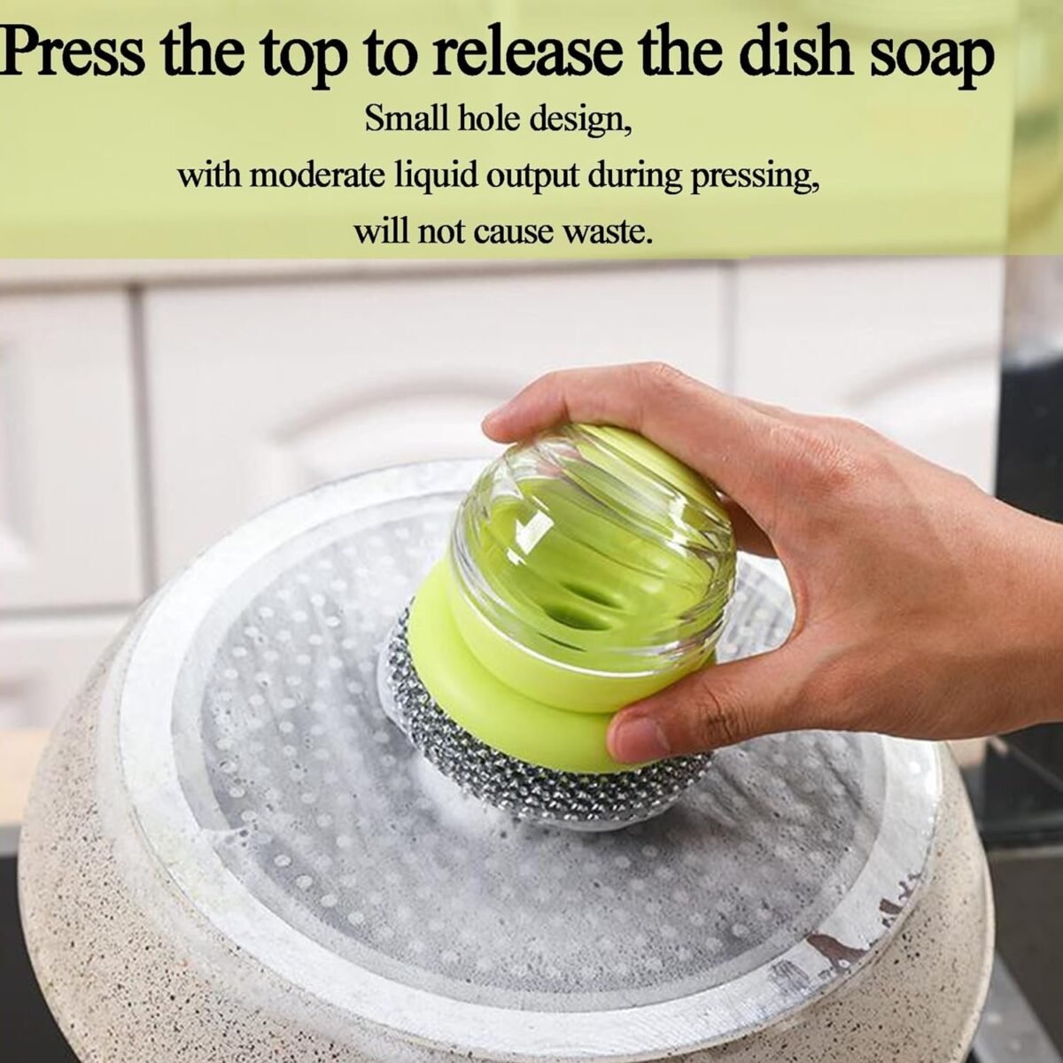 Dish brush with soap dispenser