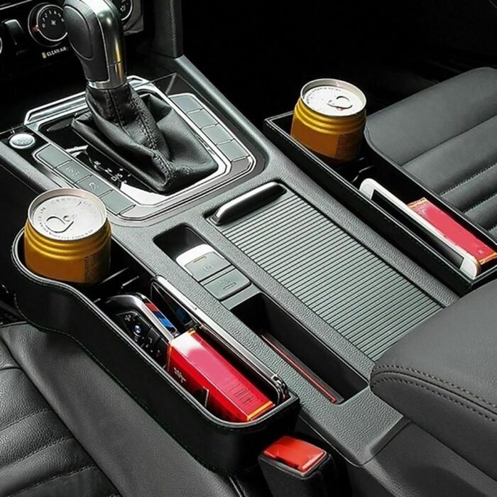 The New 1Pair Universal Auto Car Seat Crevice Plastic Storage Box Cup Phone Holder Organizer Reserved design Accessories - Image 2