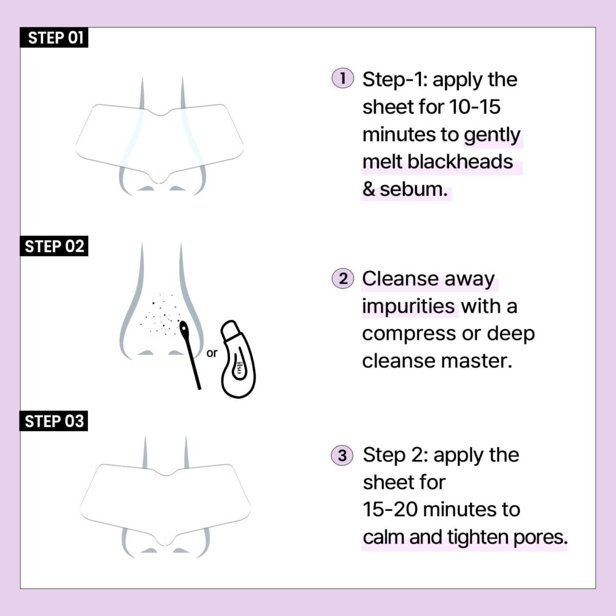 Mild clear nose patch